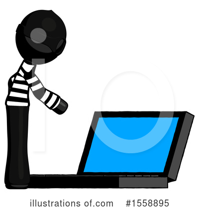 Royalty-Free (RF) Black Design Mascot Clipart Illustration by Leo Blanchette - Stock Sample #1558895