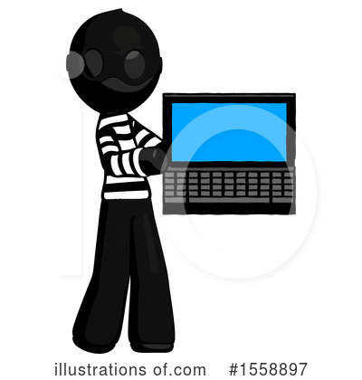 Royalty-Free (RF) Black Design Mascot Clipart Illustration by Leo Blanchette - Stock Sample #1558897