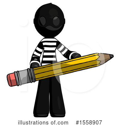Royalty-Free (RF) Black Design Mascot Clipart Illustration by Leo Blanchette - Stock Sample #1558907