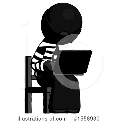 Royalty-Free (RF) Black Design Mascot Clipart Illustration by Leo Blanchette - Stock Sample #1558930