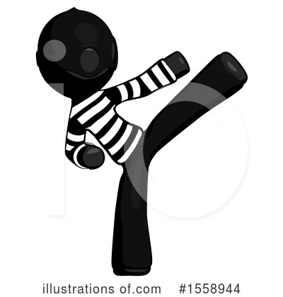 Royalty-Free (RF) Black Design Mascot Clipart Illustration by Leo Blanchette - Stock Sample #1558944
