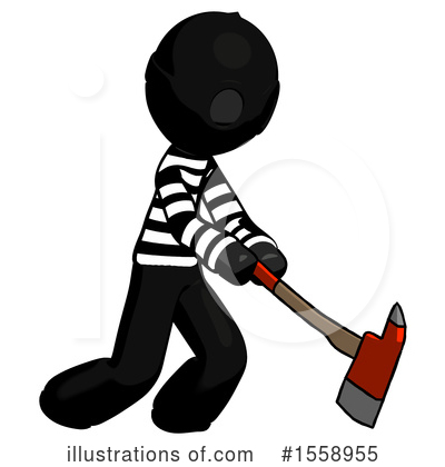 Royalty-Free (RF) Black Design Mascot Clipart Illustration by Leo Blanchette - Stock Sample #1558955