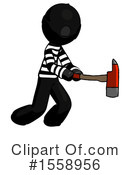 Black Design Mascot Clipart #1558956 by Leo Blanchette
