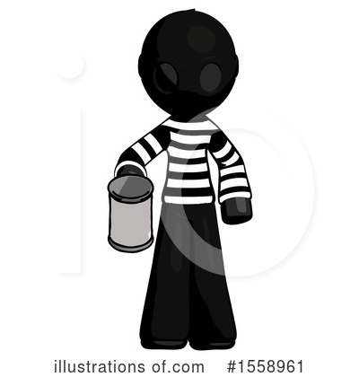 Royalty-Free (RF) Black Design Mascot Clipart Illustration by Leo Blanchette - Stock Sample #1558961