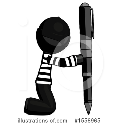 Royalty-Free (RF) Black Design Mascot Clipart Illustration by Leo Blanchette - Stock Sample #1558965