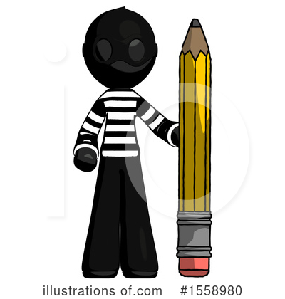 Royalty-Free (RF) Black Design Mascot Clipart Illustration by Leo Blanchette - Stock Sample #1558980