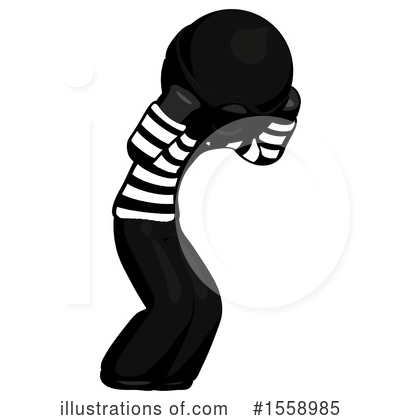 Royalty-Free (RF) Black Design Mascot Clipart Illustration by Leo Blanchette - Stock Sample #1558985