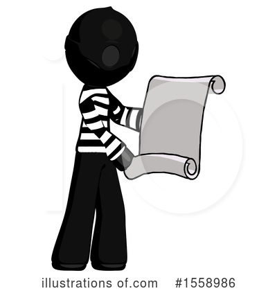 Royalty-Free (RF) Black Design Mascot Clipart Illustration by Leo Blanchette - Stock Sample #1558986