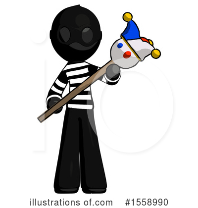 Royalty-Free (RF) Black Design Mascot Clipart Illustration by Leo Blanchette - Stock Sample #1558990