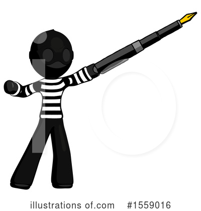 Royalty-Free (RF) Black Design Mascot Clipart Illustration by Leo Blanchette - Stock Sample #1559016
