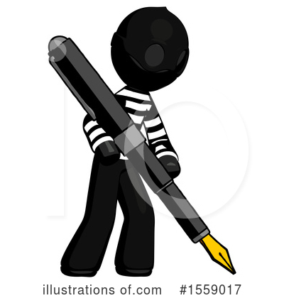 Royalty-Free (RF) Black Design Mascot Clipart Illustration by Leo Blanchette - Stock Sample #1559017