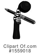 Black Design Mascot Clipart #1559018 by Leo Blanchette