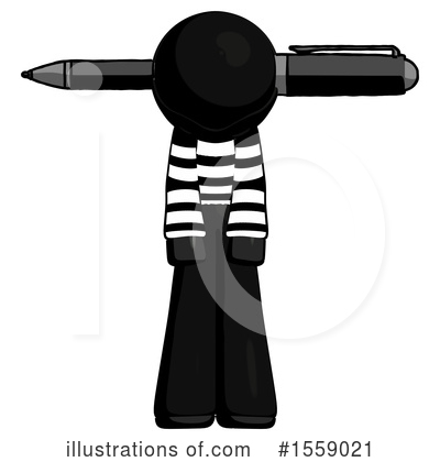 Royalty-Free (RF) Black Design Mascot Clipart Illustration by Leo Blanchette - Stock Sample #1559021