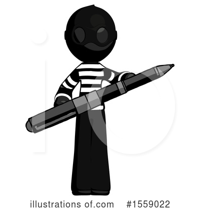 Royalty-Free (RF) Black Design Mascot Clipart Illustration by Leo Blanchette - Stock Sample #1559022