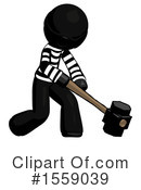 Black Design Mascot Clipart #1559039 by Leo Blanchette