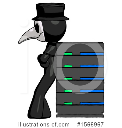 Royalty-Free (RF) Black Design Mascot Clipart Illustration by Leo Blanchette - Stock Sample #1566967