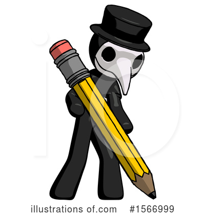 Royalty-Free (RF) Black Design Mascot Clipart Illustration by Leo Blanchette - Stock Sample #1566999