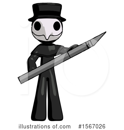 Royalty-Free (RF) Black Design Mascot Clipart Illustration by Leo Blanchette - Stock Sample #1567026