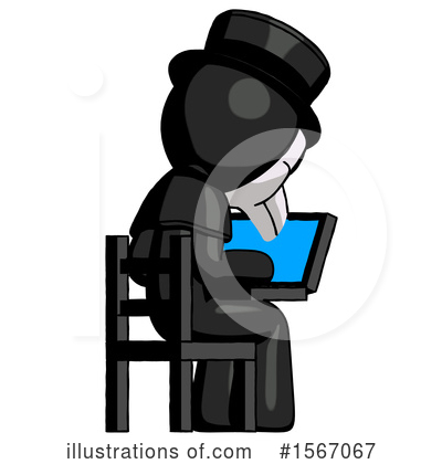 Royalty-Free (RF) Black Design Mascot Clipart Illustration by Leo Blanchette - Stock Sample #1567067