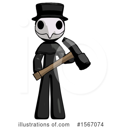 Royalty-Free (RF) Black Design Mascot Clipart Illustration by Leo Blanchette - Stock Sample #1567074