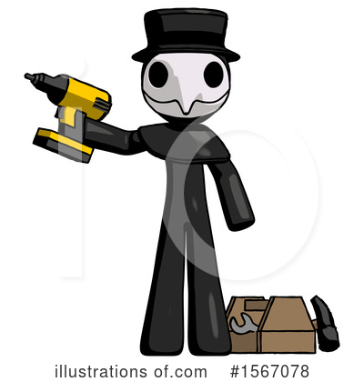 Royalty-Free (RF) Black Design Mascot Clipart Illustration by Leo Blanchette - Stock Sample #1567078