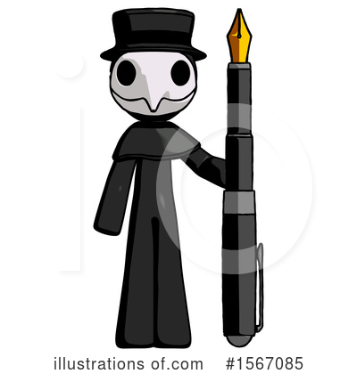 Royalty-Free (RF) Black Design Mascot Clipart Illustration by Leo Blanchette - Stock Sample #1567085