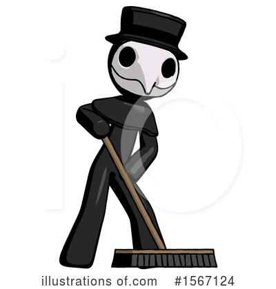 Royalty-Free (RF) Black Design Mascot Clipart Illustration by Leo Blanchette - Stock Sample #1567124
