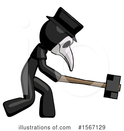 Royalty-Free (RF) Black Design Mascot Clipart Illustration by Leo Blanchette - Stock Sample #1567129