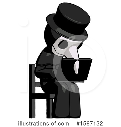Royalty-Free (RF) Black Design Mascot Clipart Illustration by Leo Blanchette - Stock Sample #1567132