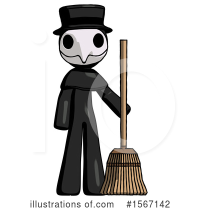 Royalty-Free (RF) Black Design Mascot Clipart Illustration by Leo Blanchette - Stock Sample #1567142