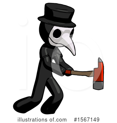 Royalty-Free (RF) Black Design Mascot Clipart Illustration by Leo Blanchette - Stock Sample #1567149