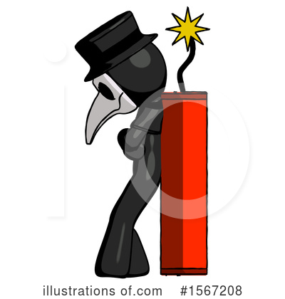 Royalty-Free (RF) Black Design Mascot Clipart Illustration by Leo Blanchette - Stock Sample #1567208