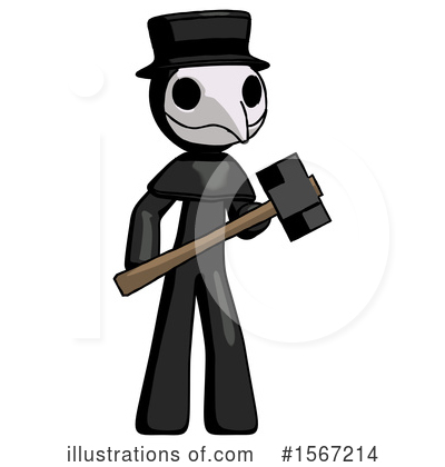 Royalty-Free (RF) Black Design Mascot Clipart Illustration by Leo Blanchette - Stock Sample #1567214