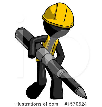 Royalty-Free (RF) Black Design Mascot Clipart Illustration by Leo Blanchette - Stock Sample #1570524