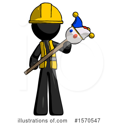 Royalty-Free (RF) Black Design Mascot Clipart Illustration by Leo Blanchette - Stock Sample #1570547