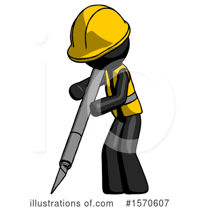 Royalty-Free (RF) Black Design Mascot Clipart Illustration by Leo Blanchette - Stock Sample #1570607