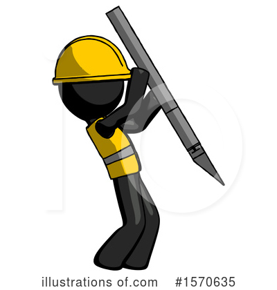 Royalty-Free (RF) Black Design Mascot Clipart Illustration by Leo Blanchette - Stock Sample #1570635