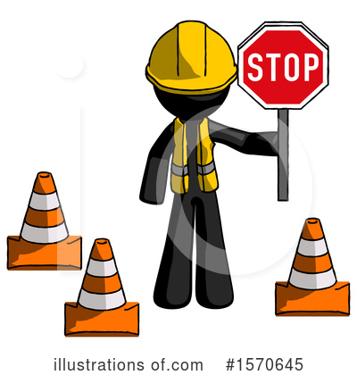 Royalty-Free (RF) Black Design Mascot Clipart Illustration by Leo Blanchette - Stock Sample #1570645