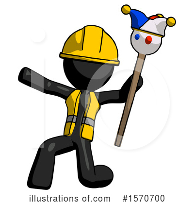 Royalty-Free (RF) Black Design Mascot Clipart Illustration by Leo Blanchette - Stock Sample #1570700