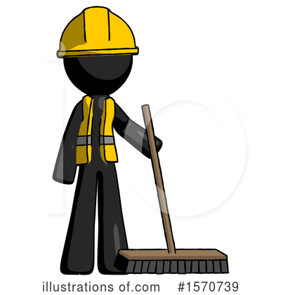 Royalty-Free (RF) Black Design Mascot Clipart Illustration by Leo Blanchette - Stock Sample #1570739
