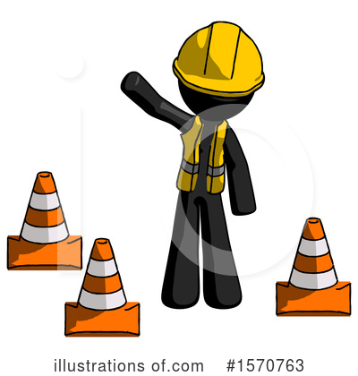 Royalty-Free (RF) Black Design Mascot Clipart Illustration by Leo Blanchette - Stock Sample #1570763