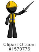 Black Design Mascot Clipart #1570776 by Leo Blanchette