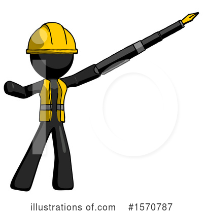 Royalty-Free (RF) Black Design Mascot Clipart Illustration by Leo Blanchette - Stock Sample #1570787