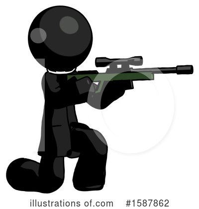Royalty-Free (RF) Black Design Mascot Clipart Illustration by Leo Blanchette - Stock Sample #1587862