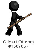 Black Design Mascot Clipart #1587867 by Leo Blanchette