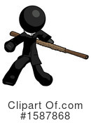Black Design Mascot Clipart #1587868 by Leo Blanchette