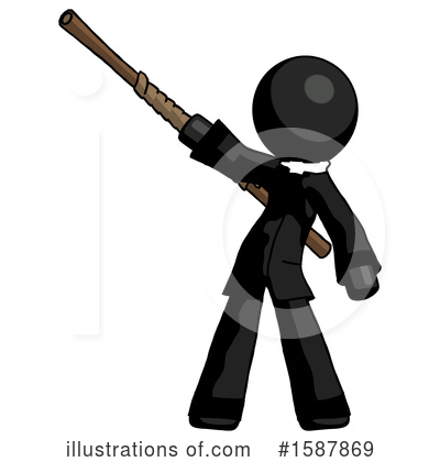 Royalty-Free (RF) Black Design Mascot Clipart Illustration by Leo Blanchette - Stock Sample #1587869