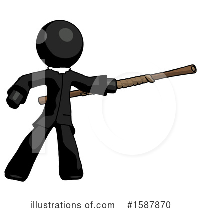 Royalty-Free (RF) Black Design Mascot Clipart Illustration by Leo Blanchette - Stock Sample #1587870