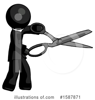 Royalty-Free (RF) Black Design Mascot Clipart Illustration by Leo Blanchette - Stock Sample #1587871
