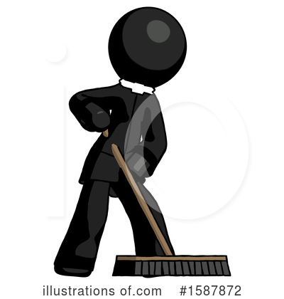 Royalty-Free (RF) Black Design Mascot Clipart Illustration by Leo Blanchette - Stock Sample #1587872